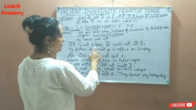 Present indefinite negative tense easy hindi to English teach by Renu Singhadiya || Laakhi Academy смотреть онлайн