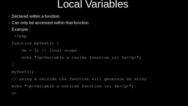 PHP Syntax, Variables and Scope смотреть онлайн