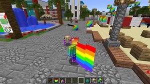 Майнкрафт но Девушка Я КУПИЛ РАДУЖНОГО ИГРОКА В МАЙНКРАФТ НУБ И ПРО ВИДЕО ТРОЛЛИНГ MINECRAFT