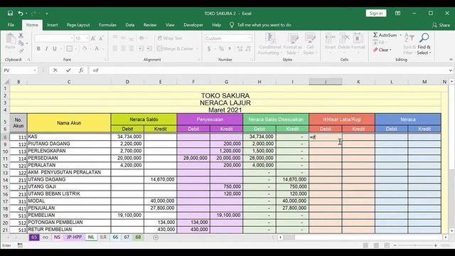 TUTORIAL MEMBUAT NERACA LAJUR MENGISI NSSD, ILR, NERACA (dengan excel) смотреть онлайн