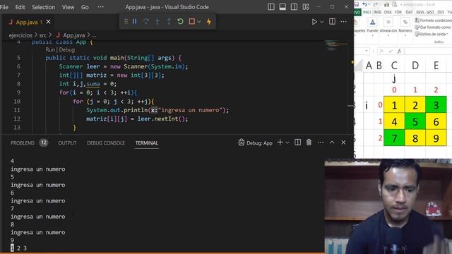 Sumar la diagonal secundaria de una matriz en java смотреть онлайн