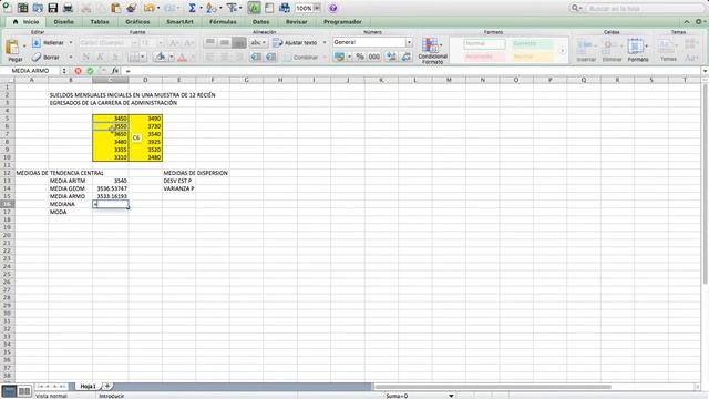 VIDEO EXCEL Y MEDIDAS DE TENDENCIA смотреть онлайн