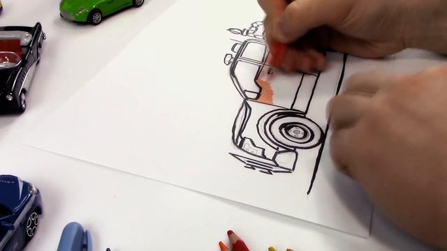 Поделки - рисуем Пикап - Машинки для детей смотреть онлайн