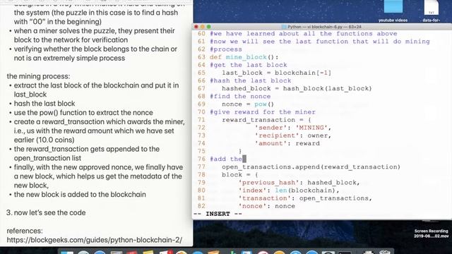 Creating Blockchain with Python #6 - Mining смотреть онлайн