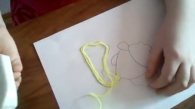 Аппликация из ниток «Рыбка» смотреть онлайн