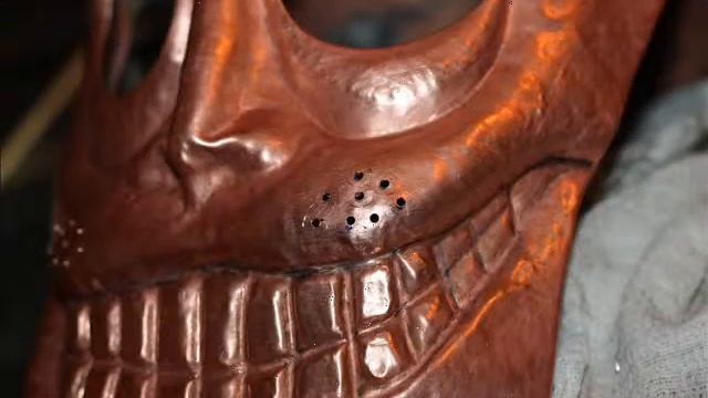 Изготовление медного шлема с маской-личиной.Чеканка. смотреть онлайн