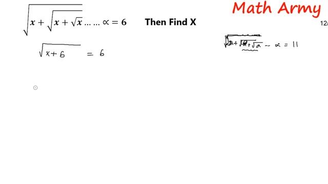 Solve √(x+√(x+√x) ) ……∝ =6 Find X смотреть онлайн
