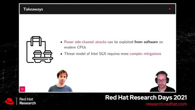 Platypus: Power Side Channels in Software - Red Hat Research Days 2021 смотреть онлайн