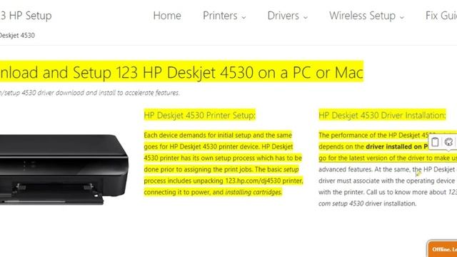 HP Deskjet 4530 Printer Setup | Unbox HP Deskjet 4530 Printer | Wi-Fi Setup