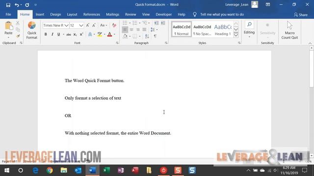 Word Quick Format Document | VBA Macro #3 смотреть онлайн