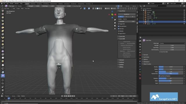 Creating and sewing cloth tunic in Blender смотреть онлайн