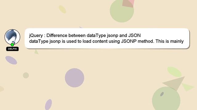 jQuery : Difference between dataType jsonp and JSON смотреть онлайн