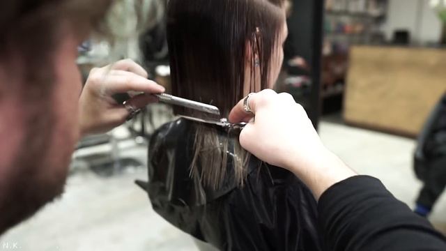 BOB HAIRCUT: how to cut box bob quick with square line - NIKITOCHKIN смотреть онлайн