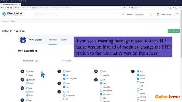 How to Enable the Mailparse Extension of PHP Using CloudLinux Selector in DirectAdmin ? смотреть онлайн