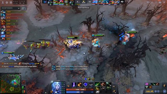 MATUMBAMAN Luna - Aghanim, Refresher, kill io first - Nigma vs Secret game1 - BEYOND EPIC - dota2 смотреть онлайн
