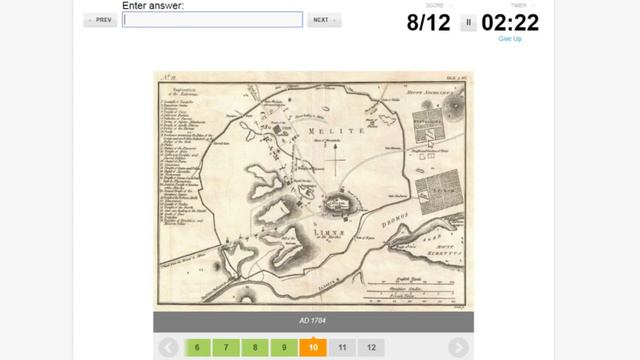 Sporcle Quiz - Can you name the city from these old maps? смотреть онлайн