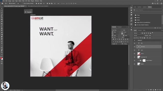 Learn minimal & premium looking template for Social Media Creatives | Photoshop Tutorial смотреть онлайн