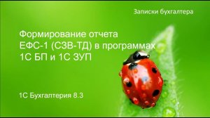 Формирование ЕФС-1(СЗВ-ТД) в 1С БП и 1С ЗУП