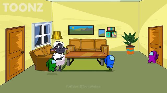 AMONG US & WOOLIE vs The Man From The Window & Amanda The Adventurer | Toonz Animation смотреть онлайн