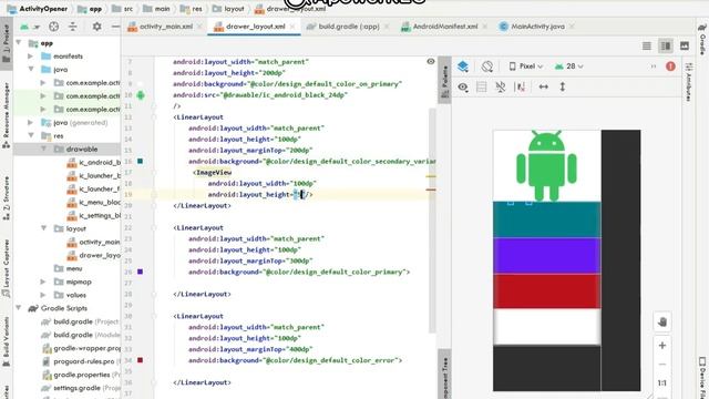 creating a navigation drawer java android studio смотреть онлайн