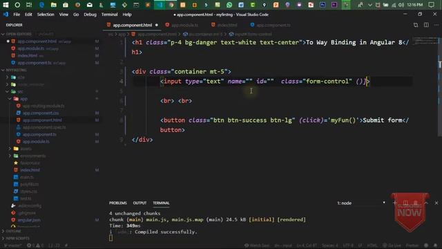 Angular 8 Tutorial - Part 11 - Two Way Data Binding in Angular 8 смотреть онлайн