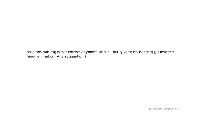 Android : RecyclerView Adapter notifyDataSetChanged stops fancy animation смотреть онлайн