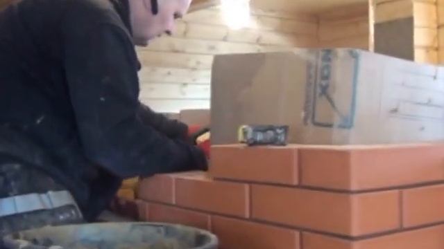 Отопительная каминопечь из кирпича 
