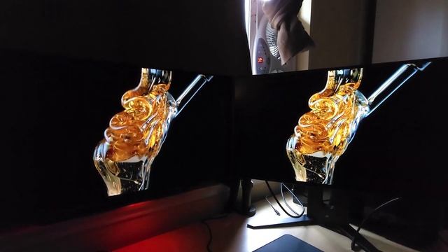 LG 27GR95QE-B (left) vs Corsair 27QHD240 (right) 240hz Oled 27" Gaming monitors. 100% brightness смотреть онлайн