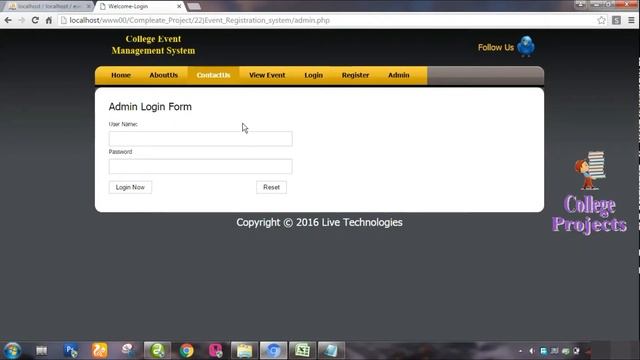 Online College Event Management System Project in PHP | MYSQLI | HTML - College Projects for CS смотреть онлайн