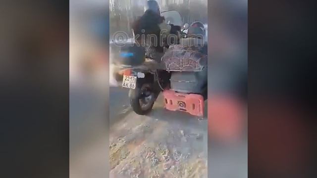 На мотоцикле в -40 по ХМАО. смотреть онлайн