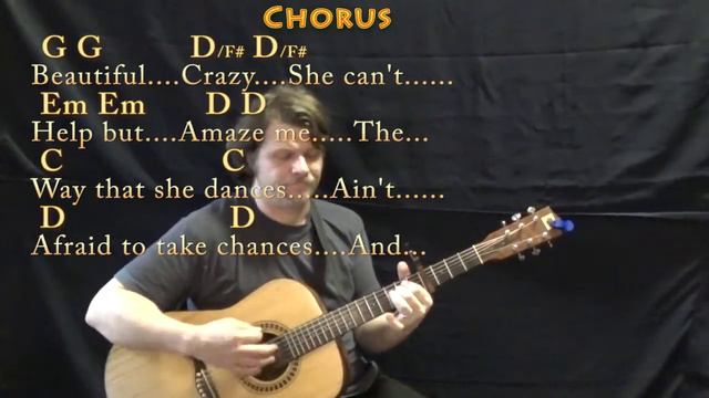 Beautiful Crazy (Luke Combs) Guitar Lesson Chord Chart with Chords/Lyrics - Capo 4th смотреть онлайн