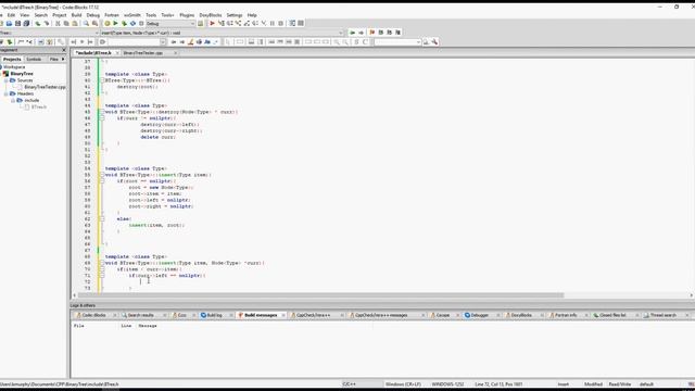 CS 2420 Binary Tree Part 3: Insert смотреть онлайн