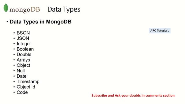 MongoDB Tutorial For Beginners #8 - Data Types in MongoDB смотреть онлайн