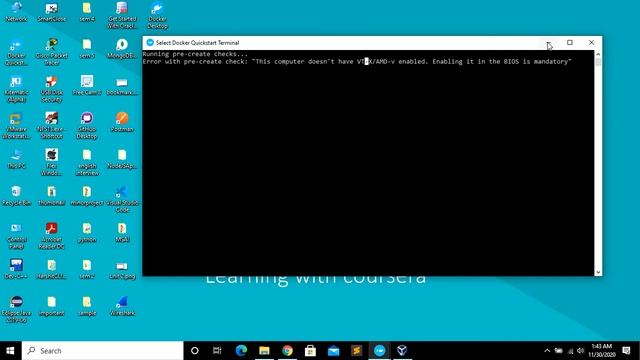 Docker error "this computer don't have VT-X/AMD enabling it in the BIOS is mandatory" solution hind смотреть онлайн