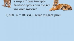 Нестандартные задачи. Рысь и тигр.