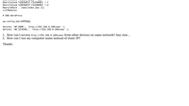 Wordpress: Other devices on same network unable to access Wordpress localhost setup смотреть онлайн