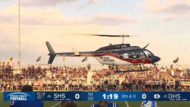 The game ball for Stephenville vs Decatur delivered via helicopter смотреть онлайн