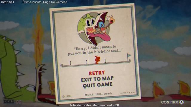 Contador de mortes ativado - Meta menor que 50 - Cuphead - Modo Expert смотреть онлайн