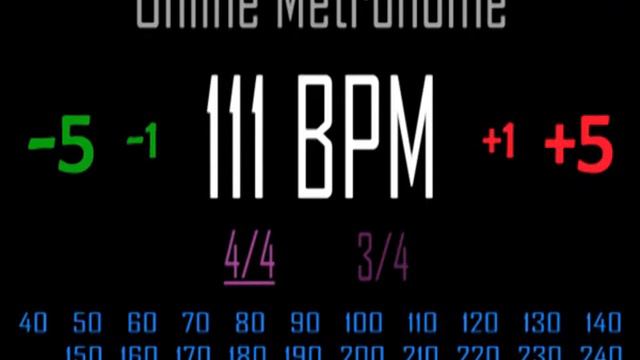 Metronomo Online - Online Metronome - 111 BPM 4/4 смотреть онлайн