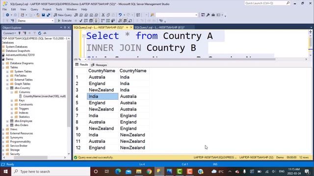 SQL Query | How to generate match schedule for list of countries | Match one row with all other row смотреть онлайн