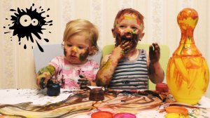 ✿ Прикол! Дети с пальчиковыми красками! (лайт-версия) Funny kids in the paint