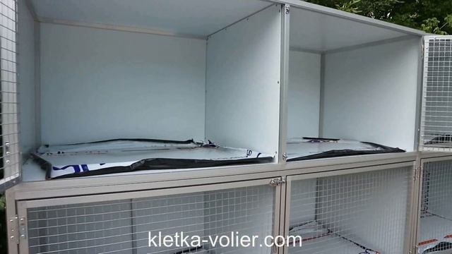 Клетки для кошек.12 боксов. Размер 1,8 х 0,75 х 2 м. смотреть онлайн
