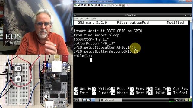 Beaglebone Black LESSON 8: Read Buttons Using GPIO Pins from Python смотреть онлайн