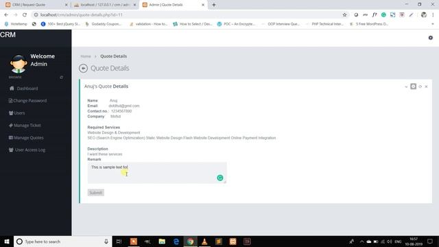 Small CRM Project using PHP and MySQL (Free Download) смотреть онлайн