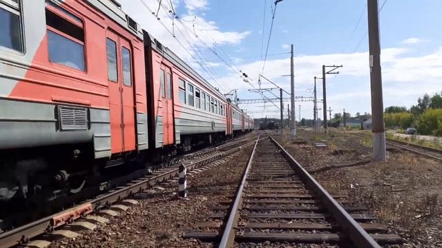 "Новая солянка!!" ЭД4МК-0029/ЭД4М-0059 рейсом Дубна-Савёловский вокзал прибывает на станцию Дмитров смотреть онлайн