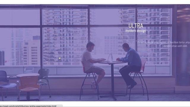PSD to HTML + animate css. Bootstrap landing page смотреть онлайн