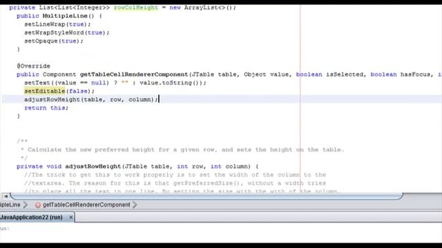 jtable cell renderer,multiple line in jtable,color,custom data model смотреть онлайн