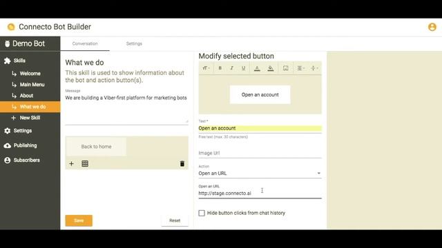 Connecto Chatbot Builder Demo for the Viber platform смотреть онлайн