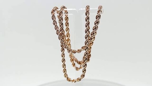 Цепочка с плетением веревочка из золота смотреть онлайн