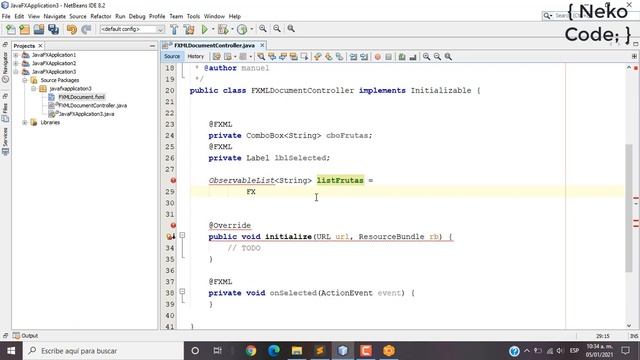 JavaFX ComboBox смотреть онлайн